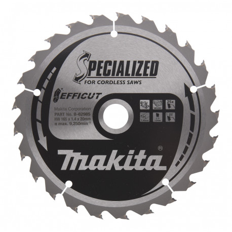 30 Stück Sägeblatt 165x1,4x20, 25Z EFFICUT Makita
