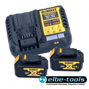 DeWalt DCB 1104 M2 Akku Starter Set 12 V / 18 V 2x Akku 4,0 Ah + DCB 1104 Ladegerät
