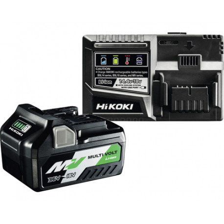 HiKOKI Booster Pack Multi Volt 1x Akku BSL36A18X  36/18V (2,5/5,0 Ah) und Ladegerät UC18YSL3