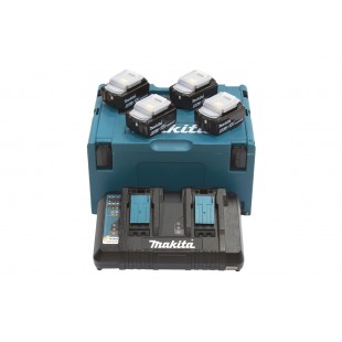 MAKITA Power Source KIT mit 4x Akku 6,0 Ah und DC18RD
